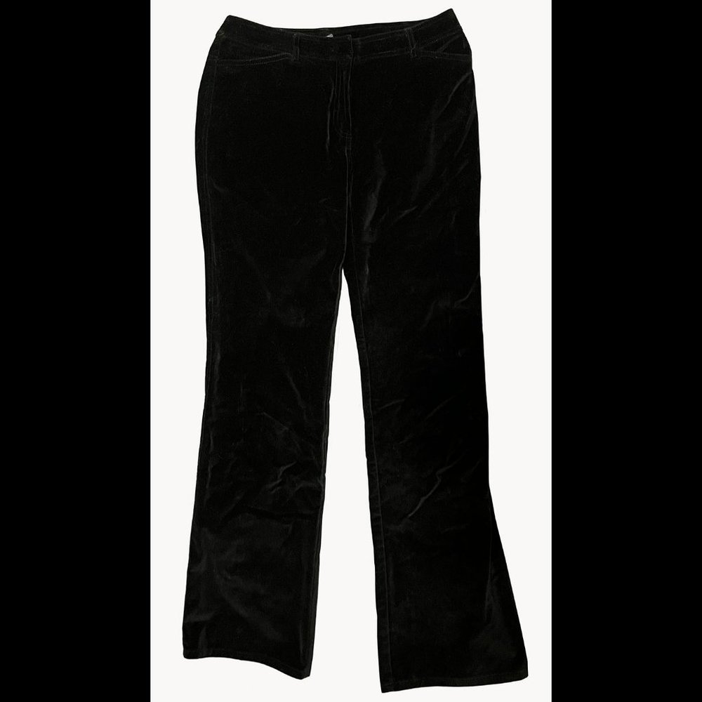 Calvin Klein CK 4 Pocket Wide Leg Black Velvet Jeans : Size 6 : Never Worn
